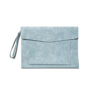 CYJAZNHH Pochettes à documents en similicuir multicolores 330 x 240 mm, lot de 2(Blu)
