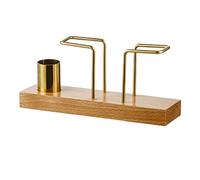 CYJAZNHH Porte-serviettes en laiton, base en bois massif, boîte à cure-dents, plateau en acrylique, hêtre et noyer for tables(Beech,Toothpick Box)