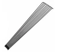 CYJAZNHH Rayon de Roue de vélo, Lot de 10 Rayons de vélo en Acier Inoxydable 304 de 2 mm, Noirs, avec Embouts de 254 à 289 mm(10pcs-255MM)