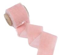 CYJAZNHH Rouleau de ruban de velours multicolore avec bobine en bois - 4 cm x 1,4 m for les loisirs créatifs et l'emballage cadeau(Roze)