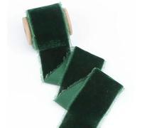 CYJAZNHH Rouleau de ruban de velours multicolore avec bobine en bois - 4 cm x 1,4 m for les loisirs créatifs et l'emballage cadeau(Dark Green)