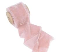 CYJAZNHH Rouleau de ruban de velours multicolore avec bobine en bois - 4 cm x 1,4 m for les loisirs créatifs et l'emballage cadeau(Dusty Rose)