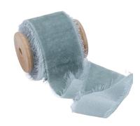 CYJAZNHH Rouleau de ruban de velours multicolore avec bobine en bois - 4 cm x 1,4 m for les loisirs créatifs et l'emballage cadeau(Blu)