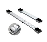 CYJAZNHH Socle de machine à laver multifonction réglable avec 24 roulettes - Support de réfrigérateur robuste for lave-linge, sèche-linge et lave-vaisselle - Supporte jusqu'à 300 kg, argenté(Silver)