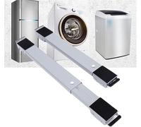 CYJAZNHH Support mobile universel à roulettes avec 24 roulettes for lave-linge, sèche-linge et réfrigérateur - Charge maximale: 660lb(Silver)