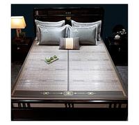 CYJAZNHH Tapis rafraîchissant d'été Pliable en Bambou à 2 Faces avec 2 taies d'oreiller, Plusieurs Tailles(180x195cm)