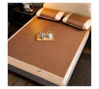 CYJAZNHH Tapis rafraîchissant en Bambou Pliable Double Face, Dos en Herbe glacée, Marron, Plusieurs Tailles, Lot de 2/3(90 * 195cm)