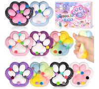 CYJJYZ 9 Pcs Jouet Squishy Patte De Chat, Fufu Squishy, Jouets à Presser Les Pattes De Chat, Patte de Chat Anti Stress Kawaii, Pâques Halloween Cadeaux Fête, pour Enfants et Adultes Relaxation Jouet