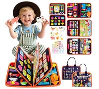 CYJJYZ Busy Board, Jouets d'Activité, Quiet Book, Livre Montessori, Idéal comme Jouet de Voyage Avion et Voiture, Jouet Montessori Cadeau pour Enfants Garçon Fille 1 2 3 4 Ans