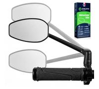 CYKLEVO Rétroviseur Vélo Électrique Gauche et Droite - Miroir Convexe Antichoc Pivotant 360° - Compatible VTT Trottinette Électrique Vélo de Ville - Vision Large, Installation Facile sur Guidon