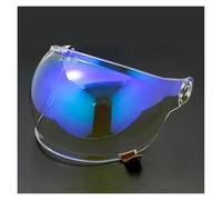 CYLCLNB Lentille de visière de Casque de Moto, Visière de Casque Bell Bullitt Bubble Tab (dorée)(Revo Blue)