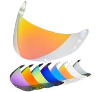 CYLCLNB Visière de Rechange YMTSGEA for Casque Moto IC-04. Compatible avec Icon IC04 (Transparente)(Revo Clear Red)