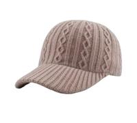 CYLDHM Casquette de Baseball Cable Tricot Tricoté Bordure Courbe Régulable Chapeau Chaud pour L'automne Hiver Usure Quotidienne en Plein Air