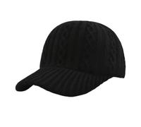 CYLDHM Casquette de Baseball Cable Tricot Tricoté Bordure Courbe Régulable Chapeau Chaud pour L'automne Hiver Usure Quotidienne en Plein Air