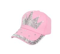 CYLDHM Casquette de Baseball Crown Pearl Cap Éclatant Bordure Décor Solaire-Protecteur Chapeau Réglable pour Les Réunions Quotidiennes