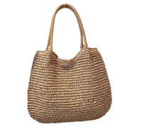 CYLDHM Sac À Découpe Creuse Femmes Main De Paille Grande Capacité Vintage Épaule Couleur Tissage Dames Été Quotidien