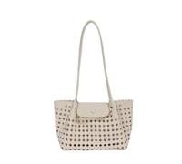 CYLDHM Sac À Découpe Creuse Grille en Relief PU Ouvert Haut Épaule Correspondant Petite Pièce Tissée Pouchsnap Rabat Mince Longue Main