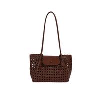 CYLDHM Sac À Découpe Creuse Grille en Relief PU Ouvert Haut Épaule Correspondant Petite Pièce Tissée Pouchsnap Rabat Mince Longue Main