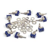 Cylewet 10 pcs Mts102 AC 125 V 6 A on/on 3 Pins 2 positions Mini interrupteur à bascule Unique Connexion pour Arduino (lot de 10) Clw1015