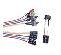 Cylewet alimentation électrique 5 pcs disque dur câble de commutateur commutateur Line avec témoins lumineux pour unité centrale avec 5 pcs carte mère ordinateur Haut-parleur interne (lot de 5) Cyt1089