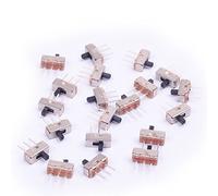 Cylewet Lot de 20 Mini Interrupteurs à Glissière Verticale 2 Positions SPDT 1P2T avec Panneau PCB à 3 Broches pour Arduino - CLW1024