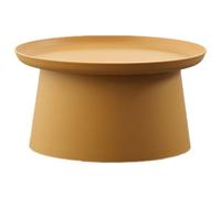 Cylinder Coffee Table Simple Living Room Small Apartment Cylindrical Coffee Table Modern Home Storage Side Table Low Table Gray m (Yellow S)