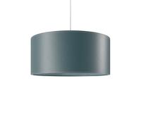 Cylinder Lampe suspendue en cuir Ø50cm bleu océan Cuero - CUERO ZYLINDER OZEANBLAU WEISS