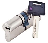 Cylindre 2 entrées Classic Pro Mul-T-Lock - Laiton nickelé - Haute sûreté - Longueur 45 x 45 mm