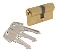 Tesa – Cylindre TE5 laiton 2 entrées s'entrouvrant 30x30 mm