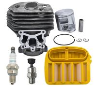 Cylindre 9 pièces for tronçonneuse JONSERED CC2252 for Husqvarna 545 550XP avec filtre à air, piston, soupape de décompression, bougie d'allumage