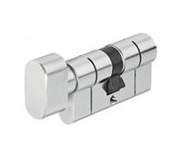 Cylindre à bouton - ABUS - D6 - 50x45 mm - Nickelé - Anti-casse - 5 clés réversibles