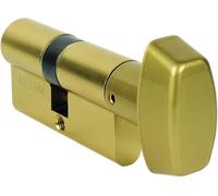 Cylindre à bouton C2000 B30 X 30 mm laiton poli clé sur numero P1 BC1534 CISA 301220708MV