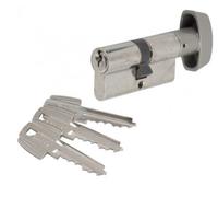 Cylindre à bouton nickelé TE5 TESA 60mm - B30x30mm - variure MV1 56698B - T5AB3030N