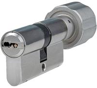 Cylindre à bouton pour ABUS Bravus 2000 avec 3 clés de sécurité et une carte de sécurité | Serrure de porte d'entrée avec bouton (K = côté bouton) (65/80K)