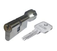 Cylindre à bouton varié débrayable nickelé - ec-s 30x30 ABUS