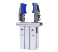 Cylindre à doigt pneumatique série MHZ2, petit fixation à griffe d'air parallèle 10D/16D/20D/25D avec pince en Silicone à Arc plat(25D 2 holes)