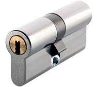 Cylindre à double entrée RADIAL-R 37x37mm 3 clés - VACHETTE - 20980000 Corps argenté (nickel), face de barillet couleur laiton, insert de tête de clé noir G