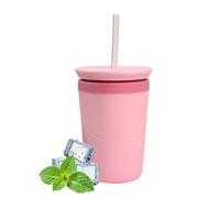 Cylindre à glace avec couvercle et paille, design compact à libération facile, moule cylindrique pour bourbon, whisky, fêtes, maison, camping-car, bureau