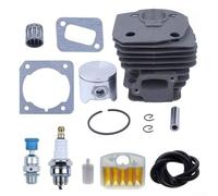 Cylindre à gros alésage robuste de 45 mm et kit de piston compatible avec tronçonneuse Hus 353 351 350 346 346xp 345 340 pour une meilleure puissance de coupe et une meilleure efficacité énergétique