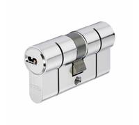 Cylindre ABUS D66 N 40/40 Nickel Double Européen Argenté Came longue
