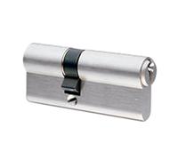 Cylindre asymétrique nickelé série F5S (3 clés) Ifam (35/45) - Dimensions (A/B) mm : 35/45