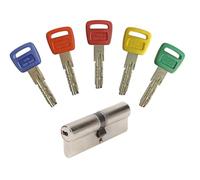 Cylindre Bricard Olympia 40+40 Débrayable. 5 Clés, Argent