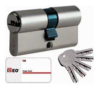 Cylindre Cavers ISEO City ISR6 - 2 entrées de clé - Même variure V9 AGL004302 - Nickelé - 30 x 60 mm Nickelé G