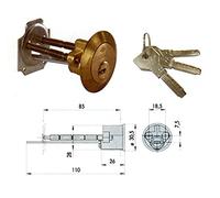 Cylindre Cisa 1.0e500.00.0 - ASIX réglable en laiton 3 CLÉS