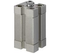 Cylindre compact, ISO 21287, double action, IG, aimant, piston Ø 125, hub 55, G 1/4, débit max. 10 bar, temp. -20°C à 70°C