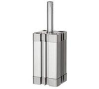 Cylindre compact, ISO 21287, simple, IG, éjecté, aimant, piston Ø50, hub 10, G1/8, courant max. 10 bar, temp. -20°C à 70°C