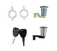 Cylindre de Barillet de Serrure de Porte, Cylindre de Serrure de Porte de Voiture avec 2 Clés de Contrôle Lisse 7701468981 Remplacement pour CLIO THALIA