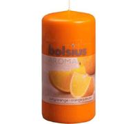 Cylindre de bougie orange, 5,9 x 12,1 cm