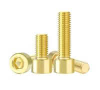 Cylindre de boulon de vis à tête creuse hexagonale en cuivre M3-M10, 5 pièces, M6x16mm