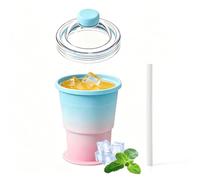 Cylindre De Congélation En Silicone - Refroidisseur De Boissons Pliable, Refroidisseur De Boissons Portable, Machine À Cubes Pliables Compacte Et Peu Encombrante | Conteneur De Voyage Innovant Et Étan